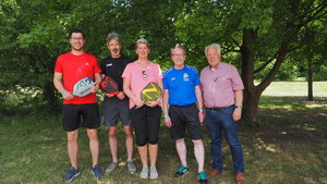 Team Abteilungsleitung: Stefan, Markus, Sandra, Norbert und 1. Vors. TVB